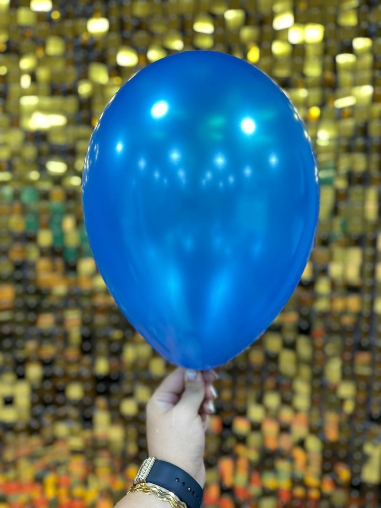 12" Metalik Dekorasyon Balonu Koyu Mavi - 100 Adet