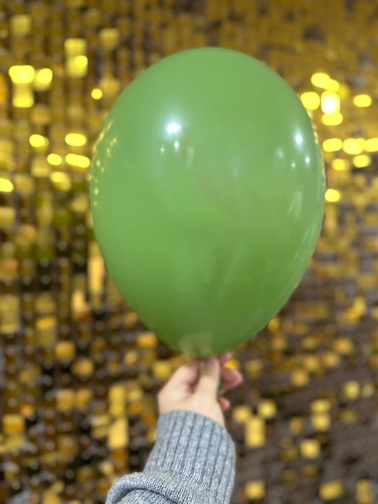 12" İç Mekan Dekorasyon Balonu Zeytin Yeşili - 100 Adet