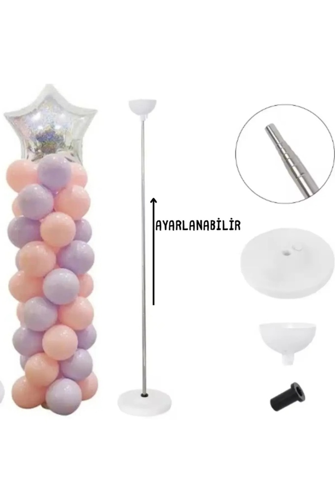 Metal Çubuklu Ayarlanabilir Balon Kulesi Standı – 210 cm