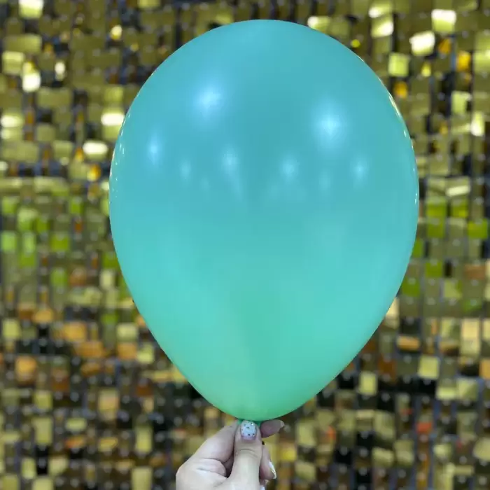 10" İç Mekan Dekorasyon Balonu Su Yeşili - 100 Adet