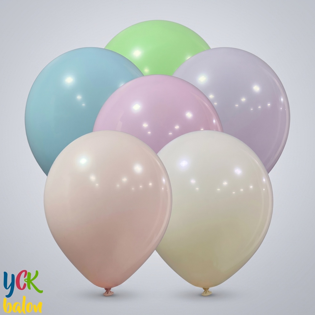10" İç Mekan Makaron Balon Karışık - 100 Adet