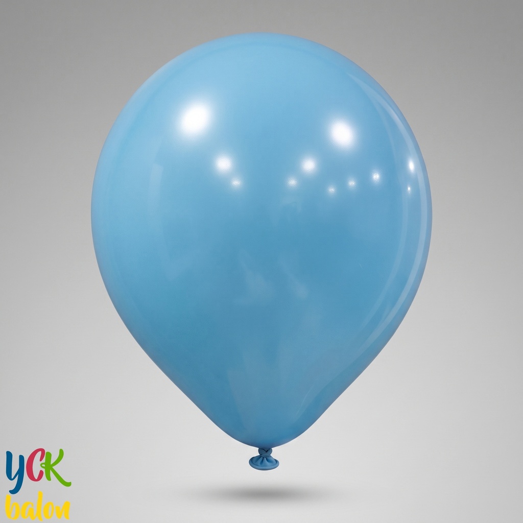 10" İç Mekan Makaron Balon Mavi - 100 Adet