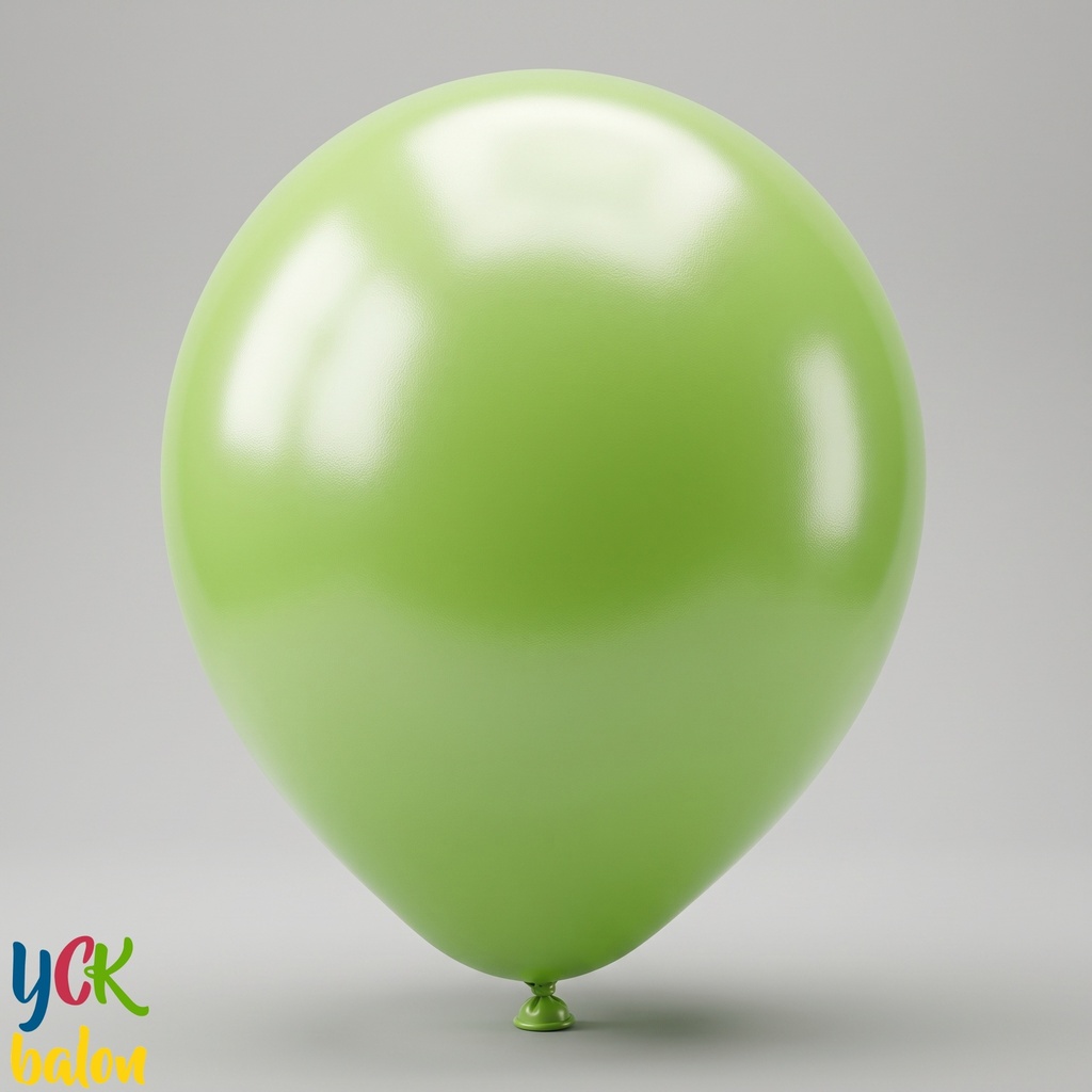 10" İç Mekan Makaron Balon Yeşil - 100 Adet
