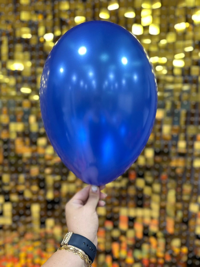 10" Metalik Dekorasyon Balonu Lacivert - 100 Adet
