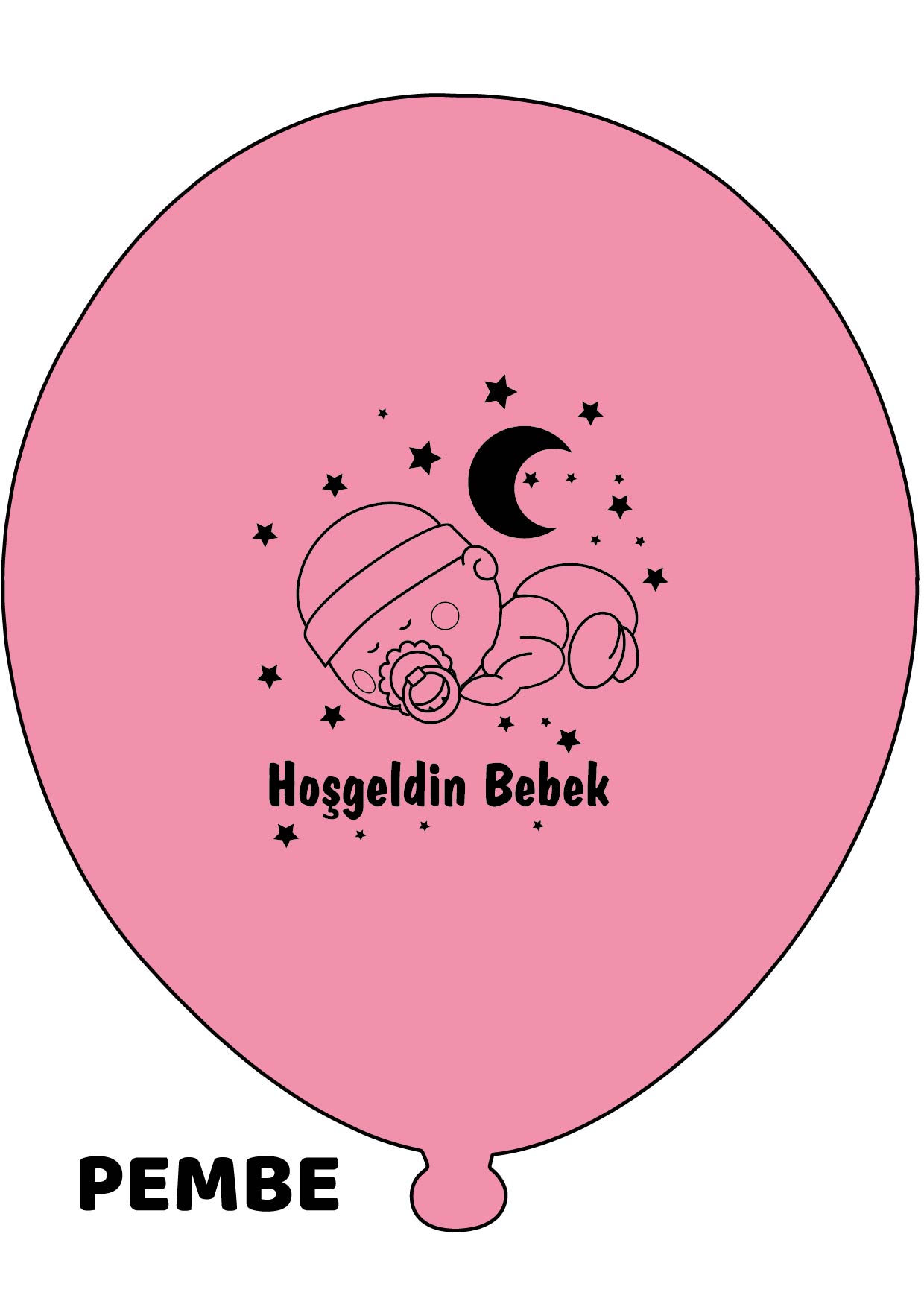 12" Hoşgeldin Bebek Kız  1+1 - 100 Adet