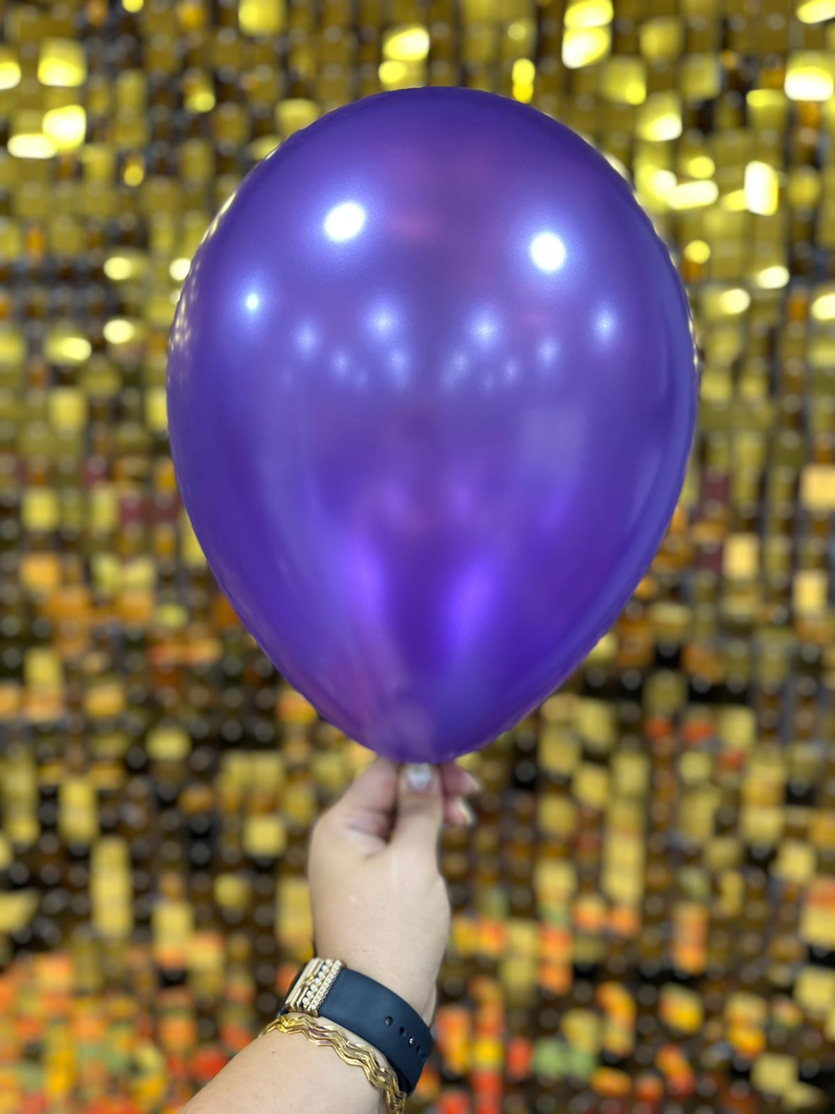 12" Metalik Dekorasyon Balonu Violet - 100 Adet