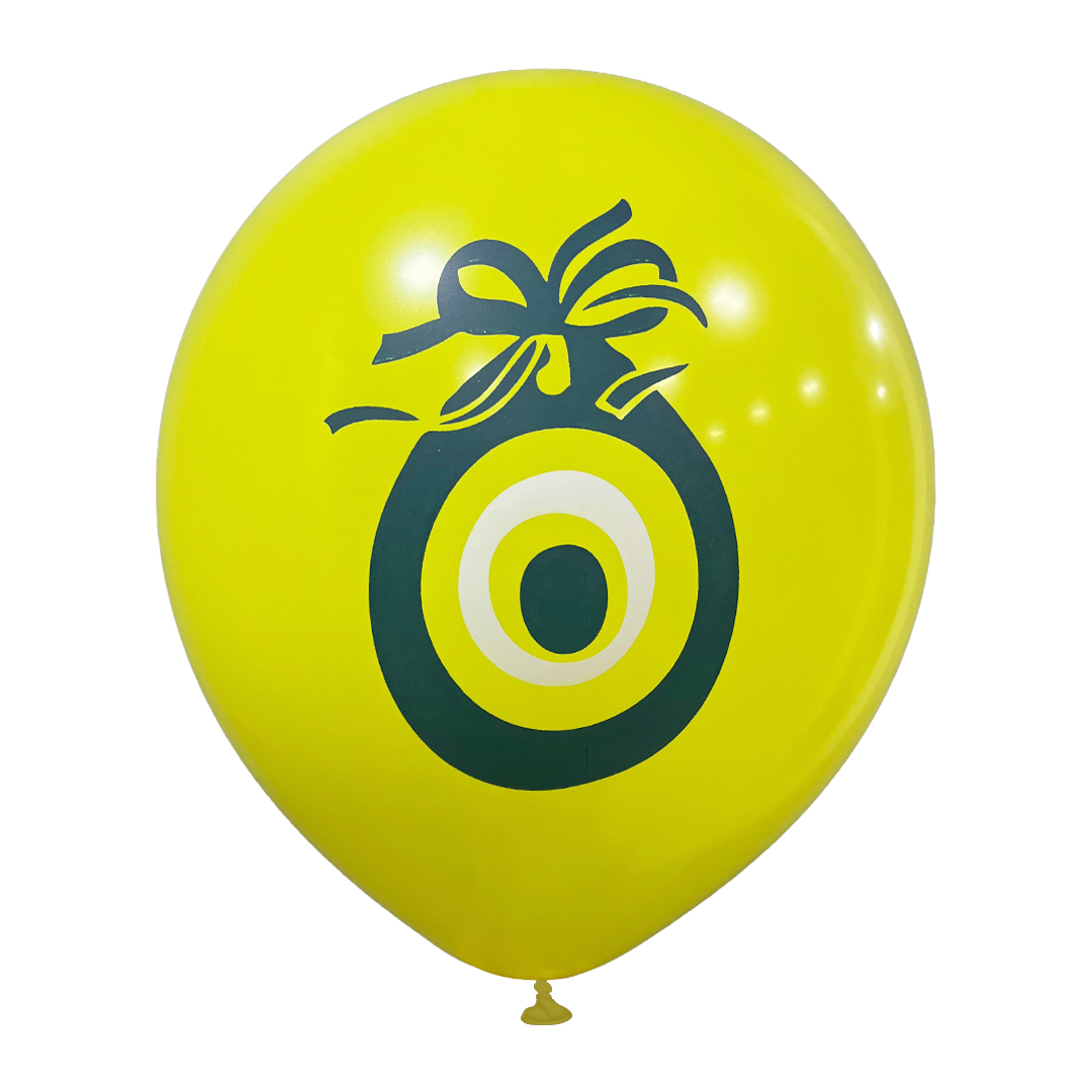12" Nazar Boncuk Baskılı Balon Sarı 2+0 - 100 Adet