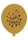 12" İyi Ki Doğdun Baskılı Balon Gold 1+1 - 100 Adet
