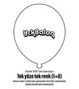 200 Adet Tek Yüze Tek Renk Baskılı Balon 1+0