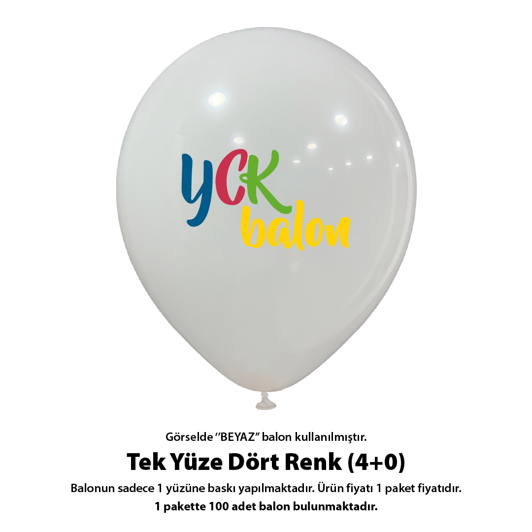 Tek Yüze Dört Renk Baskılı Balon 4+0