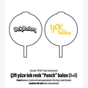 ÇİFT YÜZE TEK RENK PUNCH BASKILI BALON 1+1