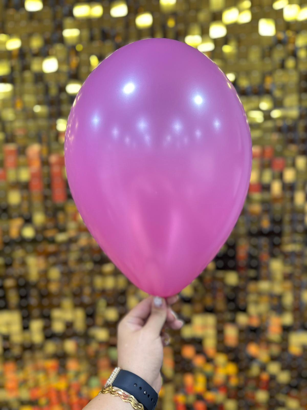 10" Metalik Dekorasyon Balonu Pembe - 100 Adet