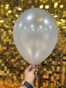 10" Metalik Dekorasyon Balonu Silver - 100 Adet