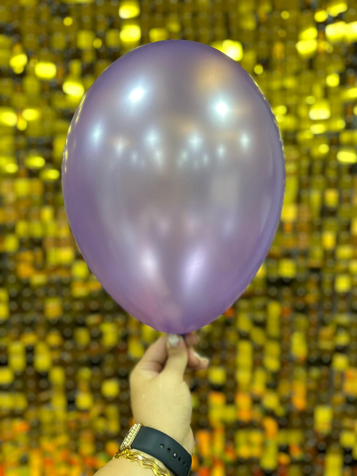 10" Metalik Dekorasyon Balonu Açık Violet - 100 Adet