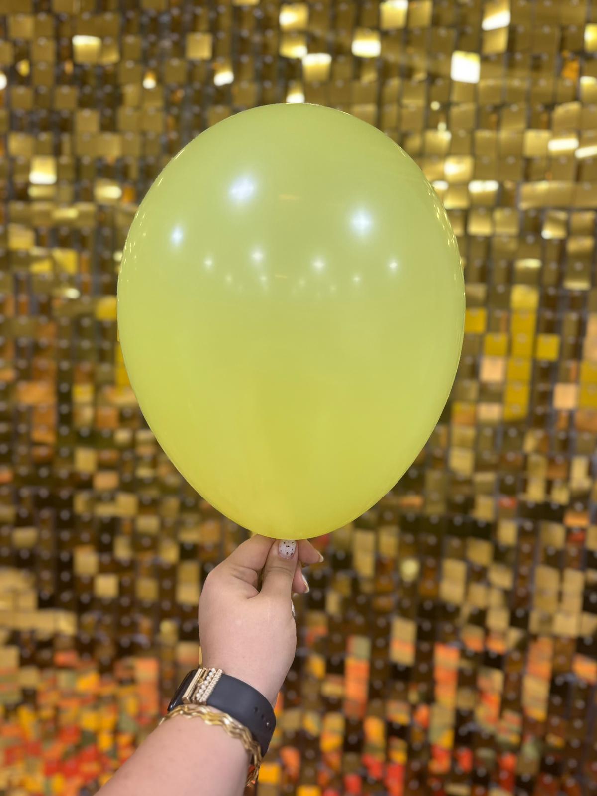 12" İç Mekan Dekorasyon Balonu Limon Sarısı - 100 Adet